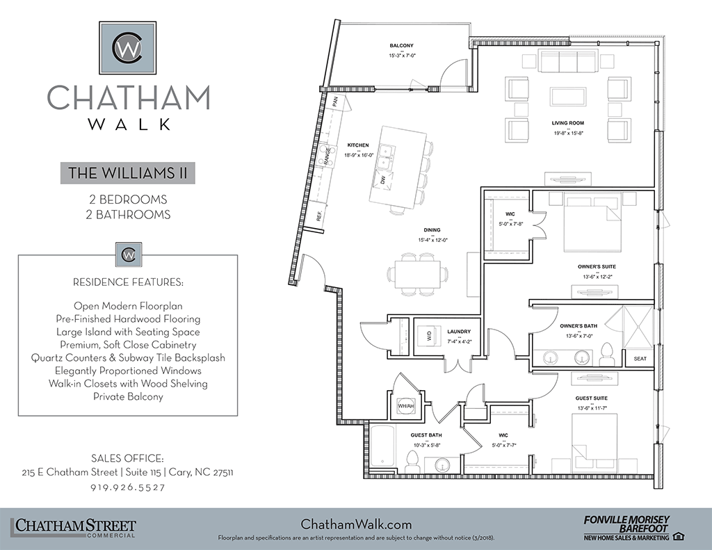 The Williams II floorplan at Chatham Walk