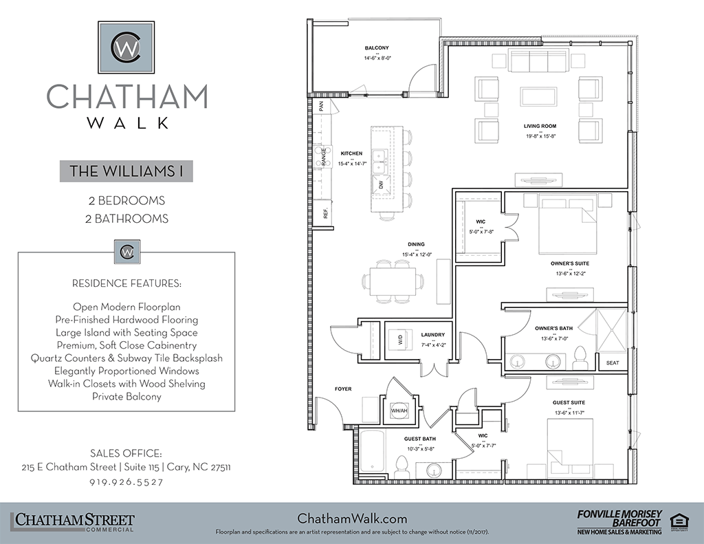 The Williams I floorplan at Chatham Walk