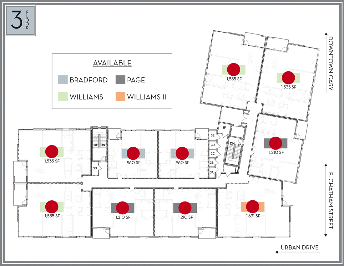 Floorplan of Chatham Walk 3rd Floor